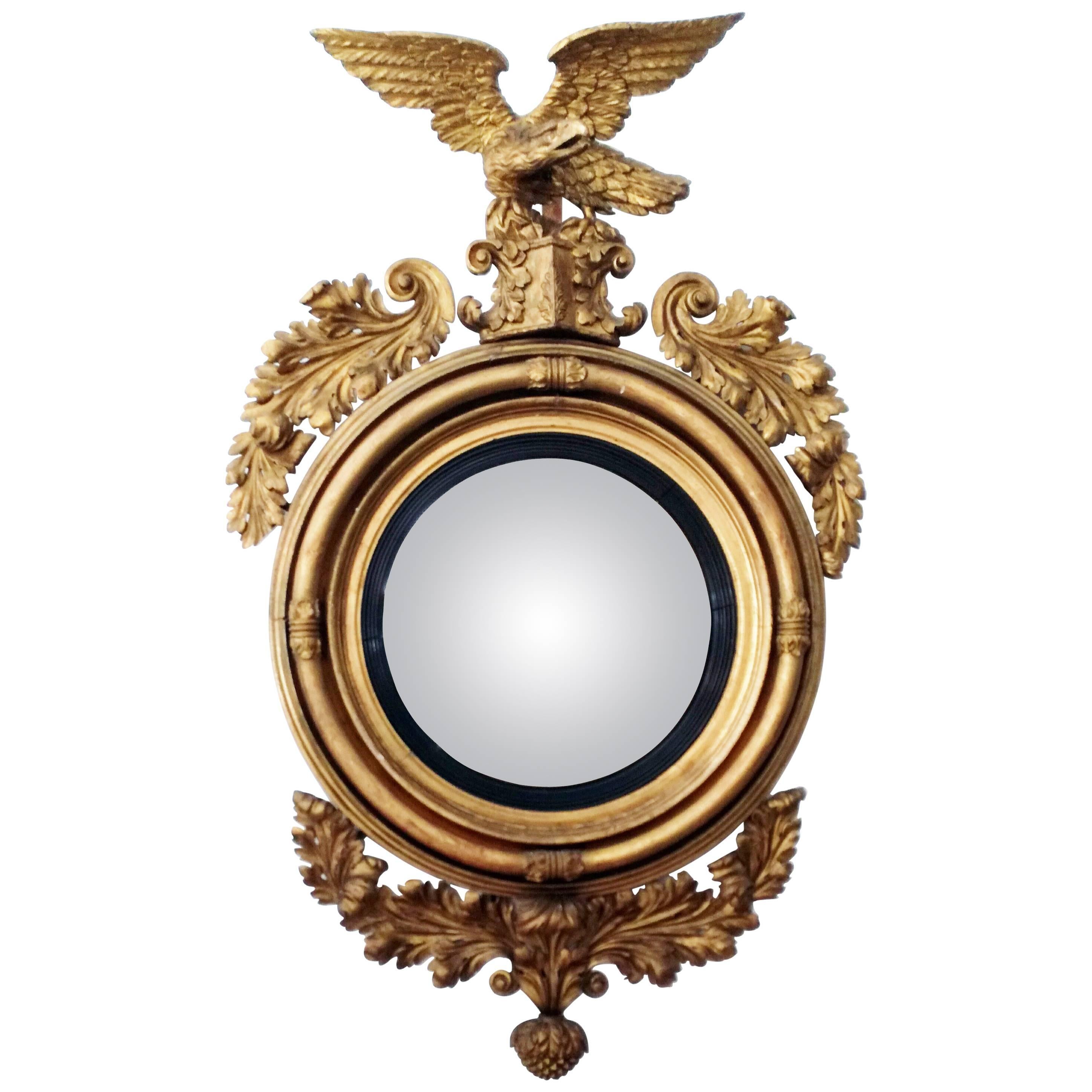 Important Regency Convex Mirror For Sale