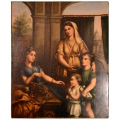 19th Century Oil Painting 'Cornelia and Her Jewels'