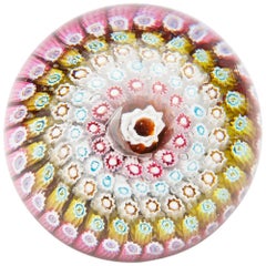 English Concentric Paperweight Possible Bacchus, circa 1850