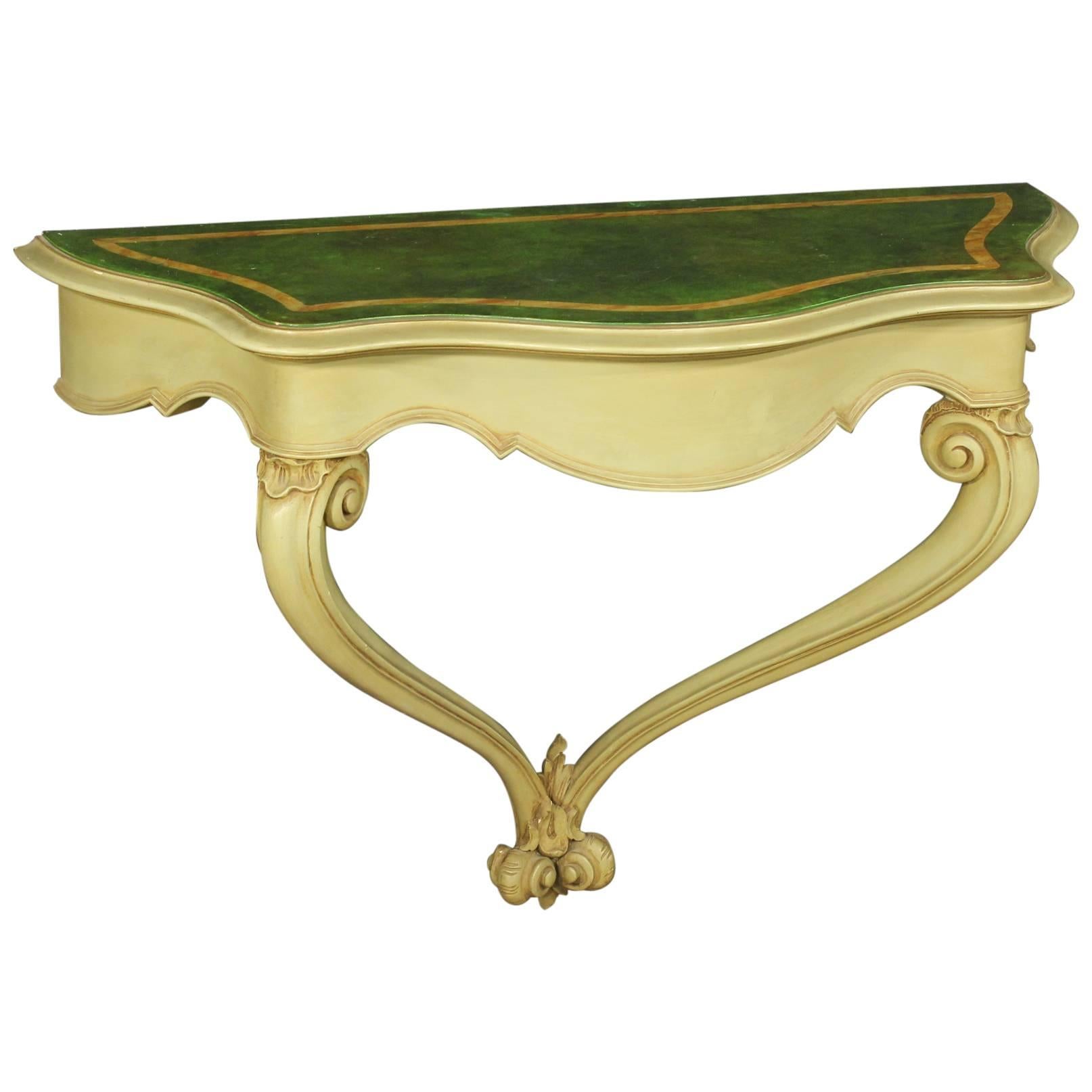 20th Century Venetian Lacquered and Painted Console Table