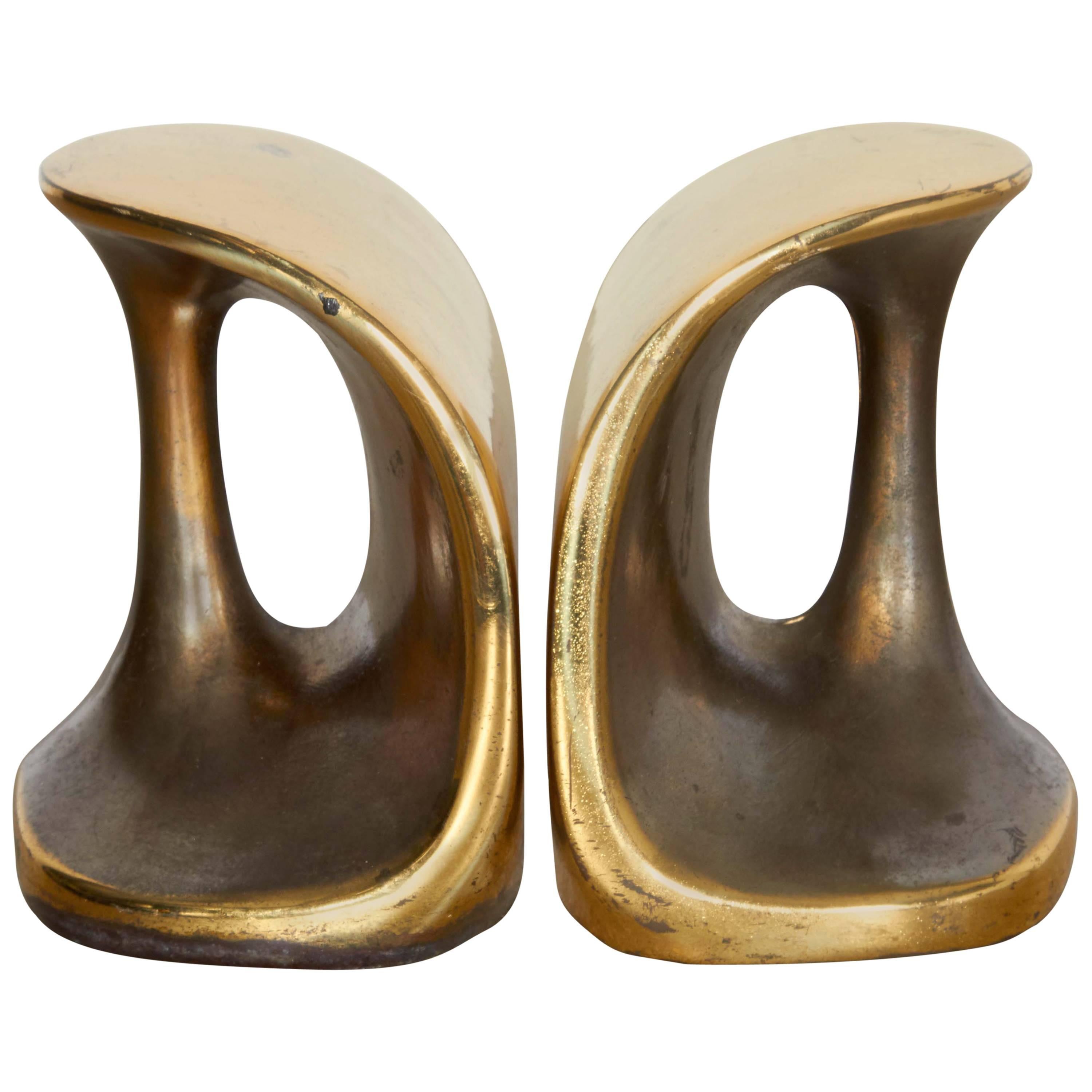 Ben Seibel for Jenfredware Brass Handle Bookends