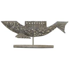 Brutalist Cast Aluminum Fish Sculpture