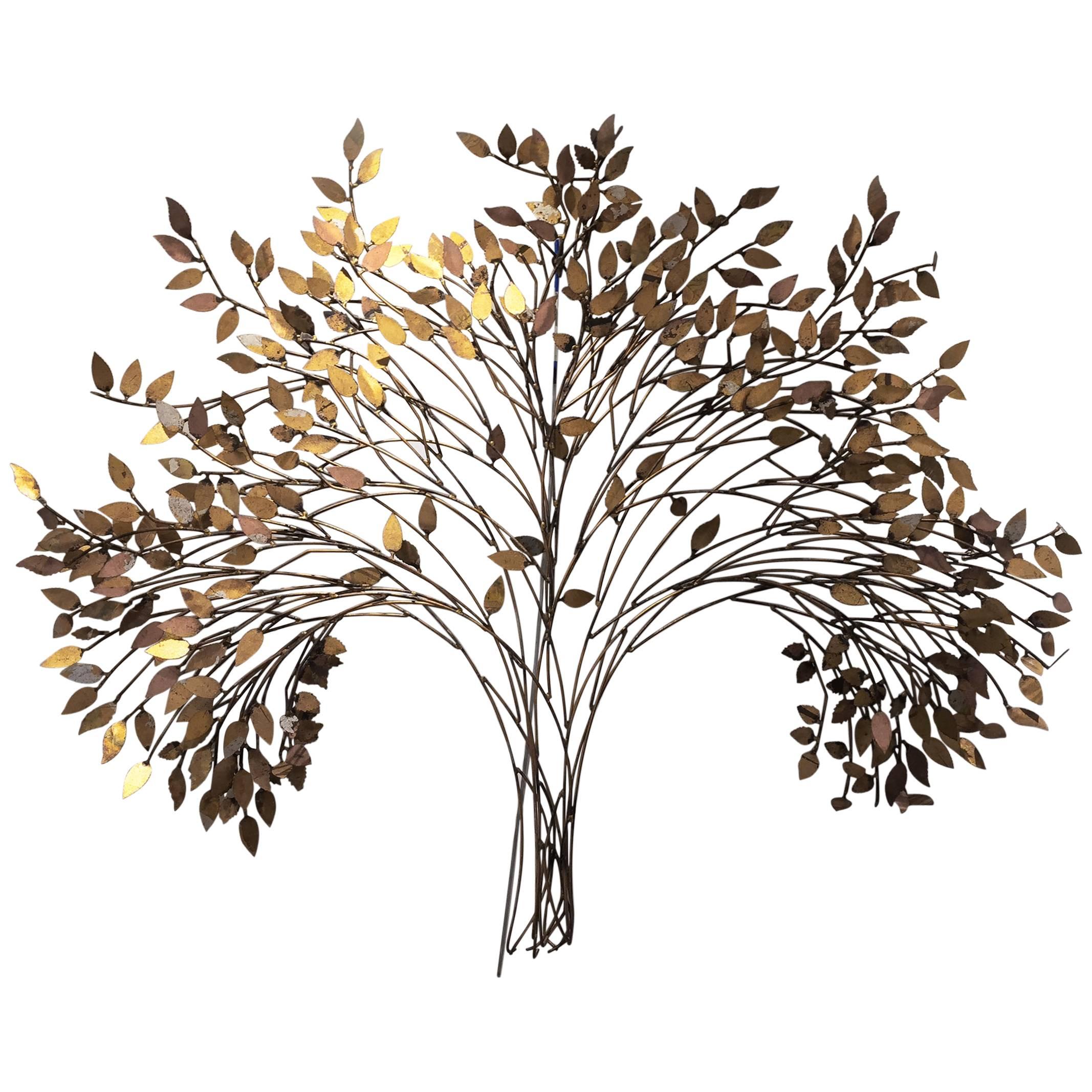 Gilt Metal Wall Sculpture of the "Tree of Life" by William Bowie