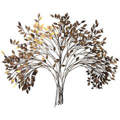 Gilt Metal Wall Sculpture of the "Tree of Life" by William Bowie