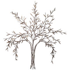 Gilt Metal Wall Sculpture of a Willow Tree by William Bowie