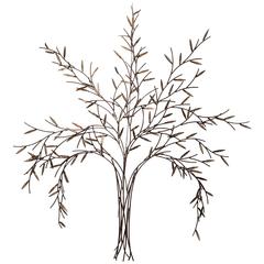 Gilt Metal Wall Sculpture of a Willow Tree by William Bowie 12
