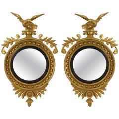 Pair of English Georgian Convex Mirrors 1