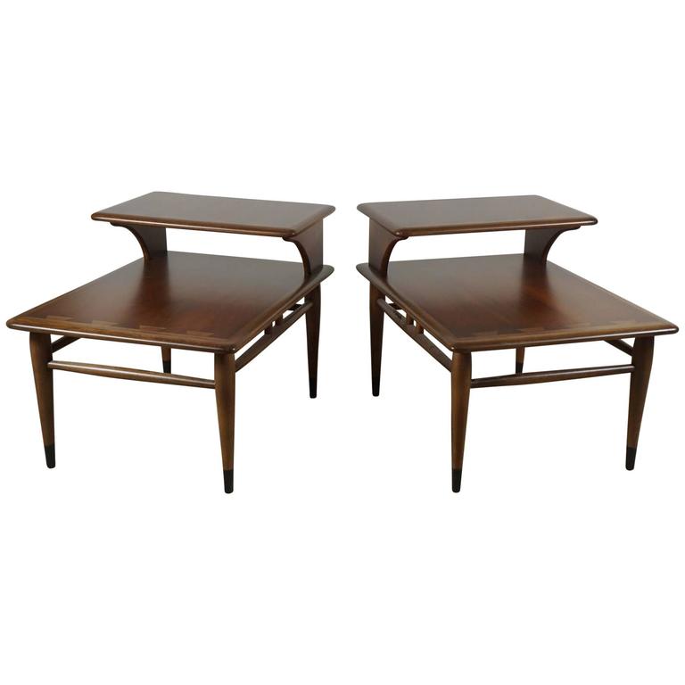 TwoTiered Lane Acclaim Series End Tables, 1960s, USA at 1stdibs