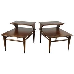 Pair of Lane Two-Tiered End Tables in Walnut 6