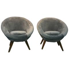 Fabulous Pair of Jean Royère Style Chairs