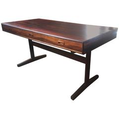 Rosewood Norwegian Floating Three-Drawer Desk