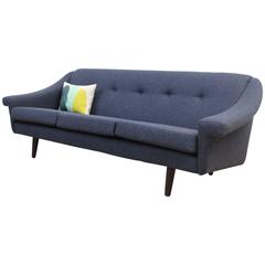 Danish Midcentury Large Refurbished Three-Seat Sofa