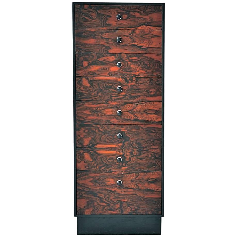 Harvey Probber Eight-Drawer Rosewood Jewelry Cabinet For Sale