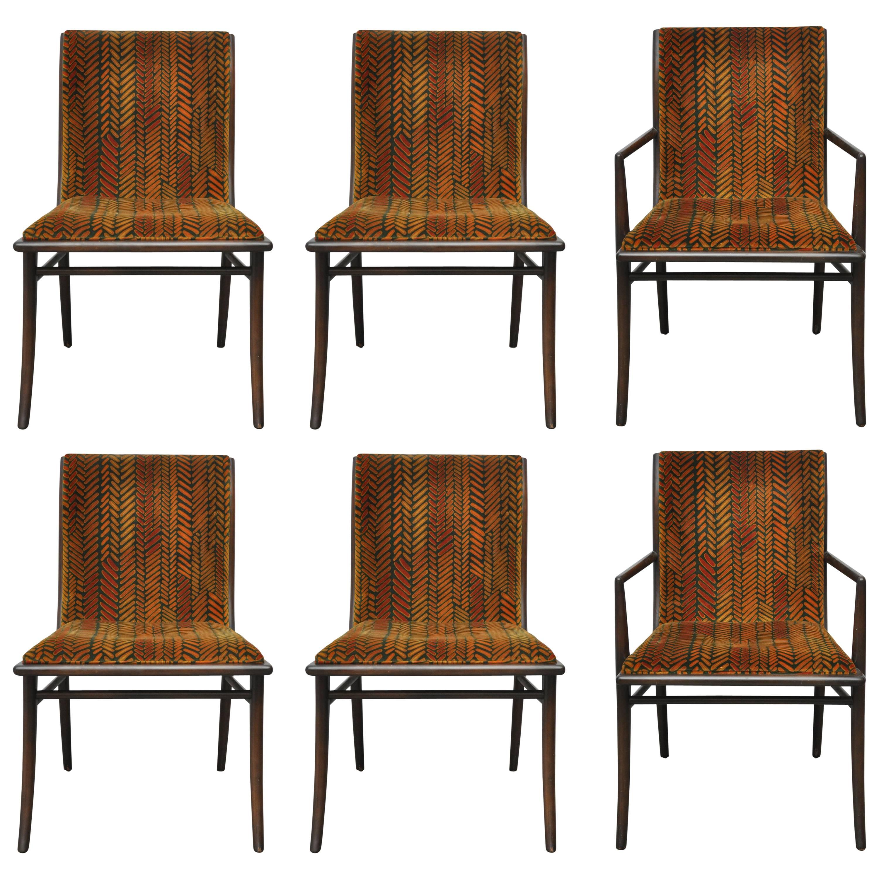 T.H. Robsjohn-Gibbings Dining Chairs, Set of Six
