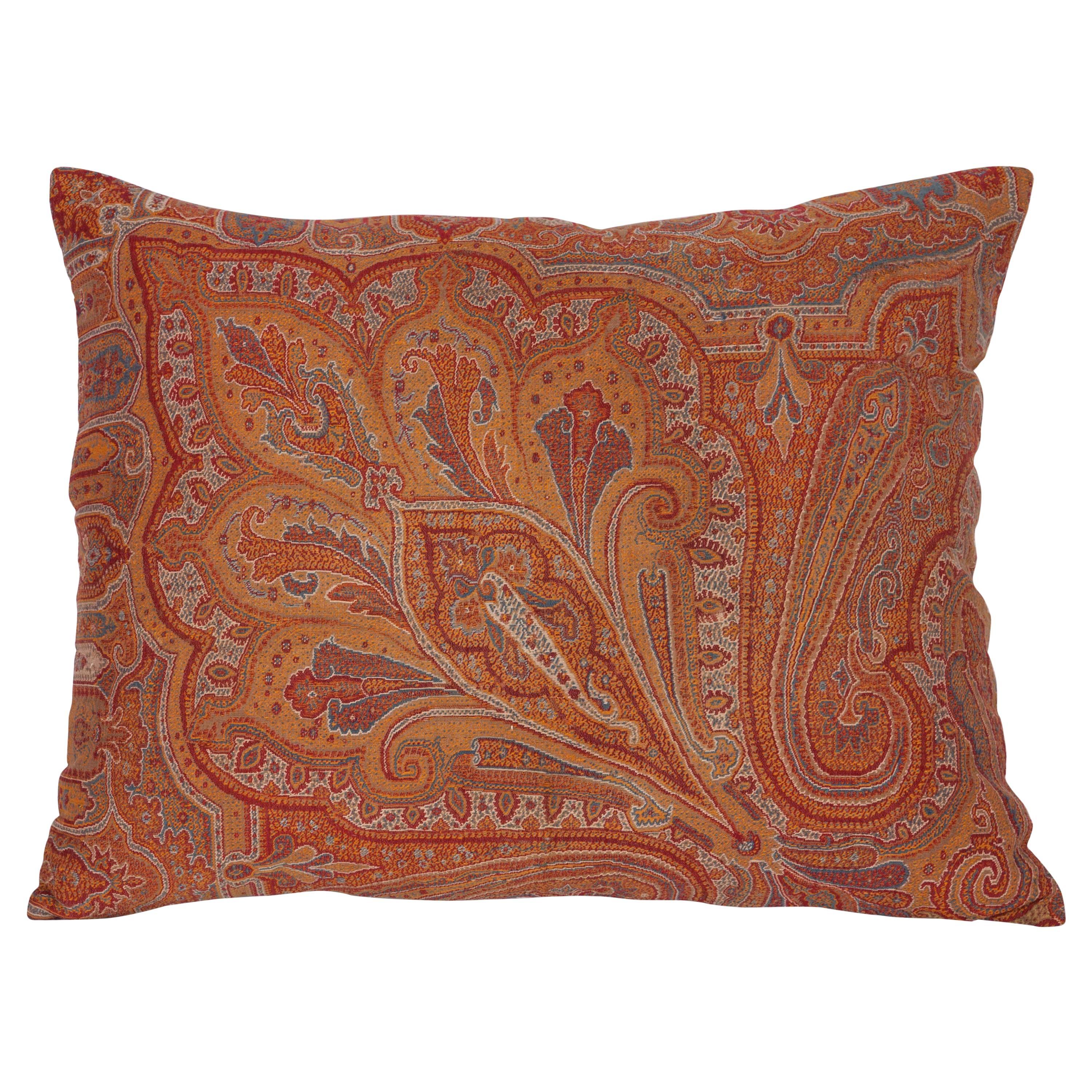 19th Century Paisley Wool Pillow