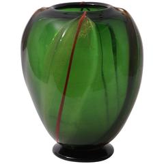 Art Deco Murano Glass Vase by S.A.I.A.R. Ferro Toso