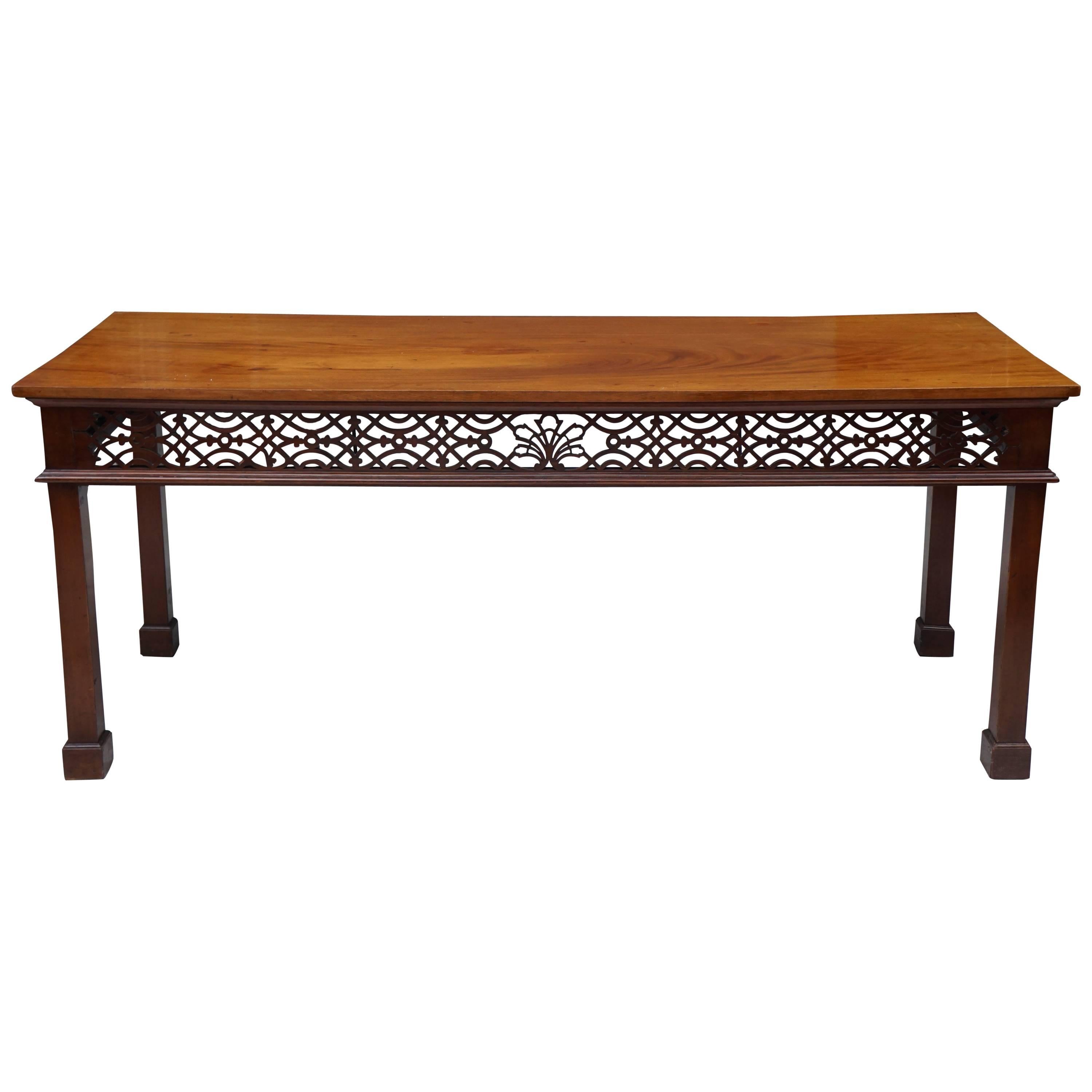  English, 19 Century Large Georgian Style Mahogany Console or Servingtable