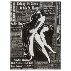 Vintage Black and White 1950s Collage of Dancers