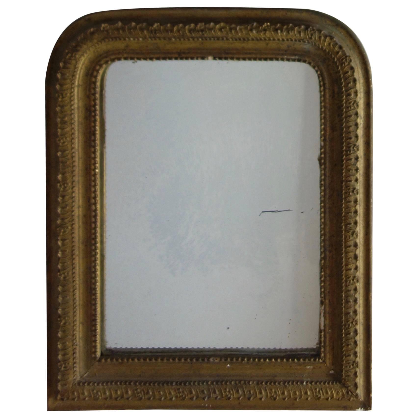 Small French Gold Framed Mirror