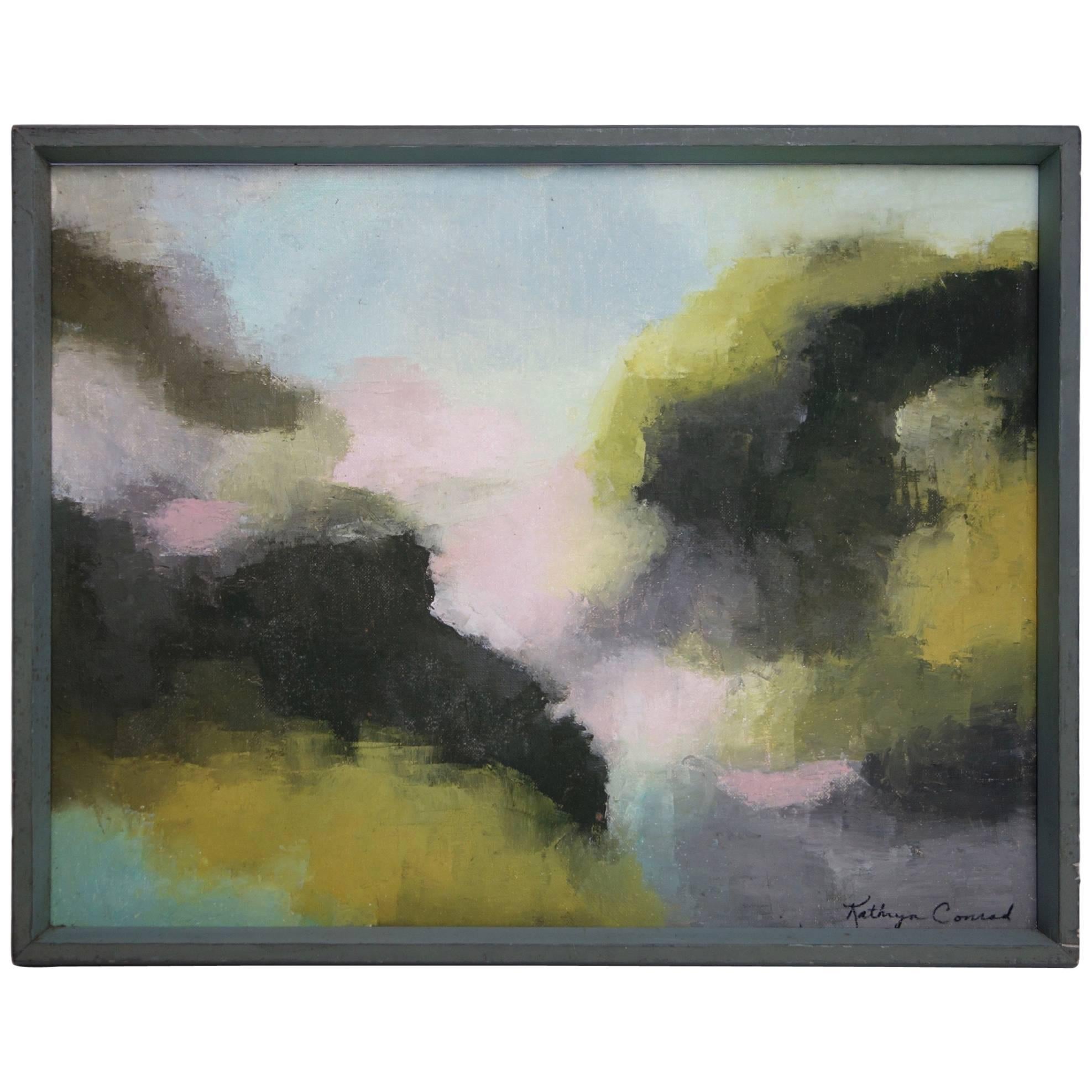 Framed Pastel Abstract Signed “Kathryn Conrad 1968”