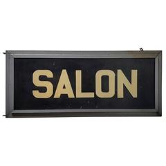 Vintage Large Art Deco Double-Sided Light Up "SALON" Sign