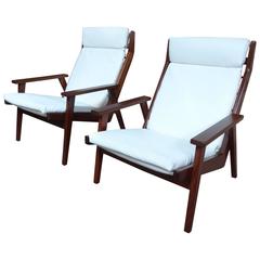 1960 Set of Dutch Robert Parry for Gelderland Teak Lounge Chairs