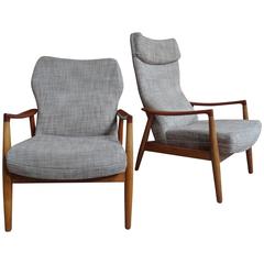 1960 Stunning Pair of Aksel Bender Madsen Bovenkamp Lounge Chairs