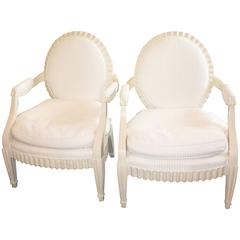 Pair of Donghia Grand Flute Chairs