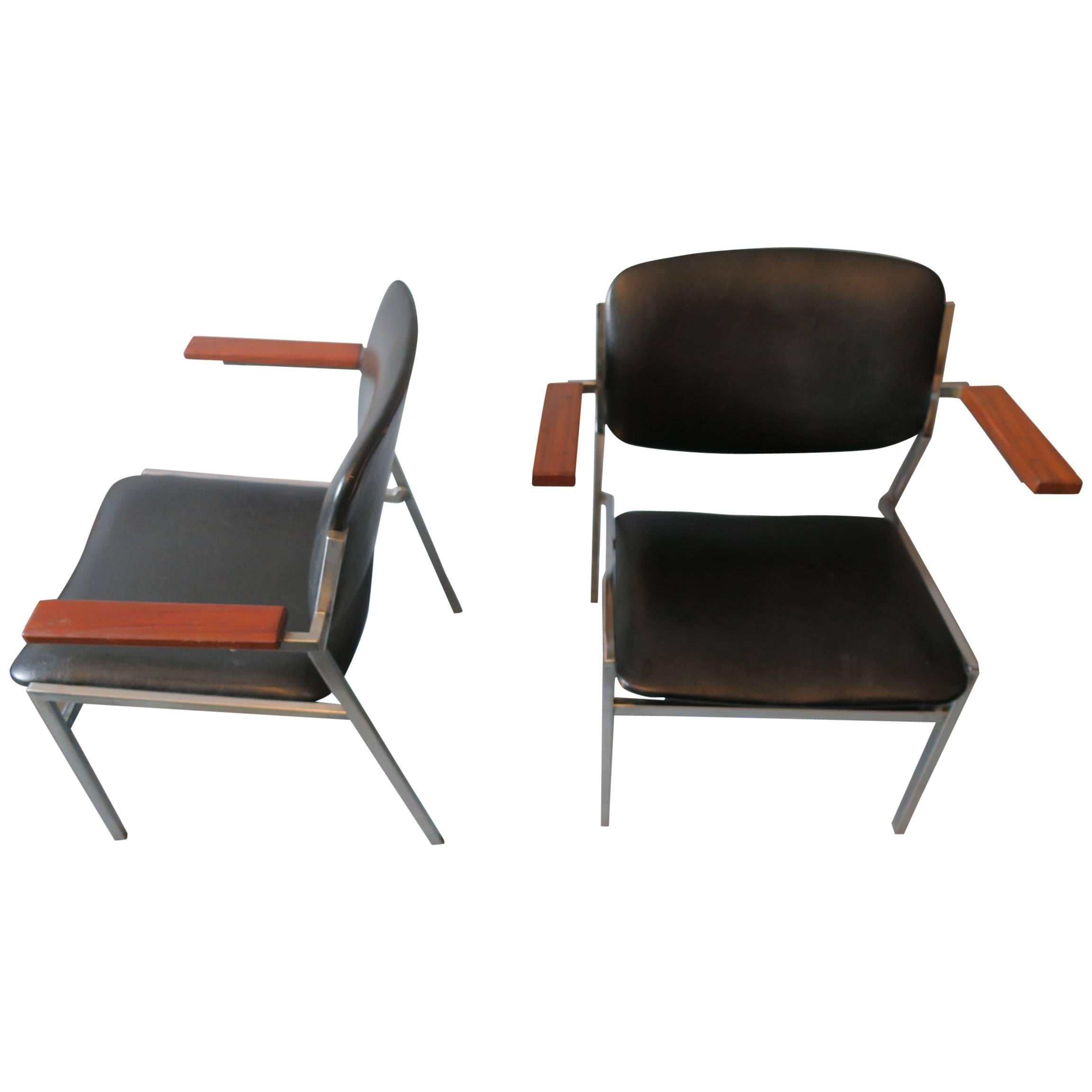Pair of Low Cocktail Chairs Martin Visser Style, 1960s For Sale