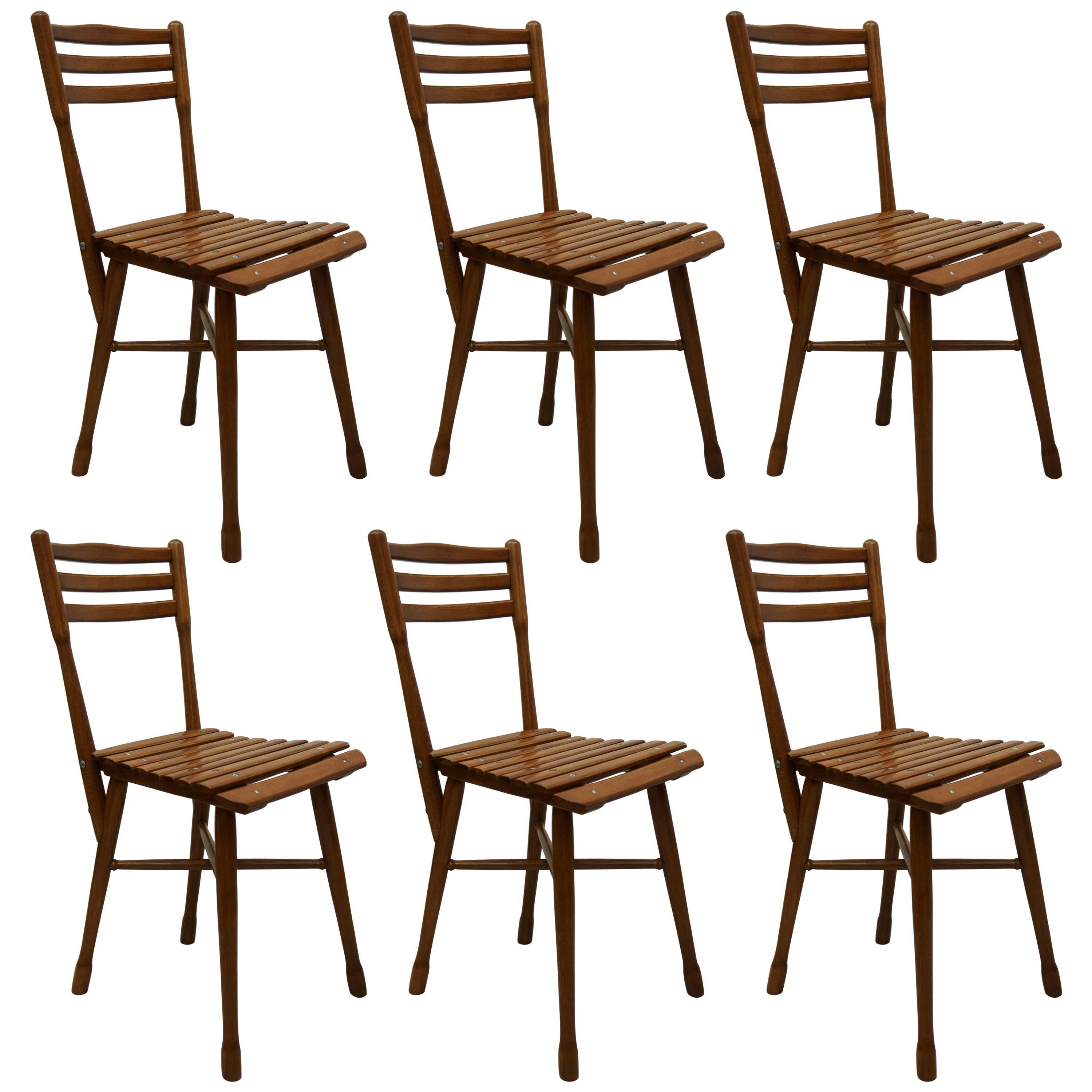 Rare Set of Six Garden Chairs by J. & J. Kohn, Vienna For Sale