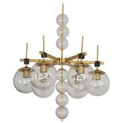 Retro Large Chandelier with Hand Blow Crystal Glasses