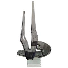 Modernist Italian Art Glass Sculpture by Livio Seguso