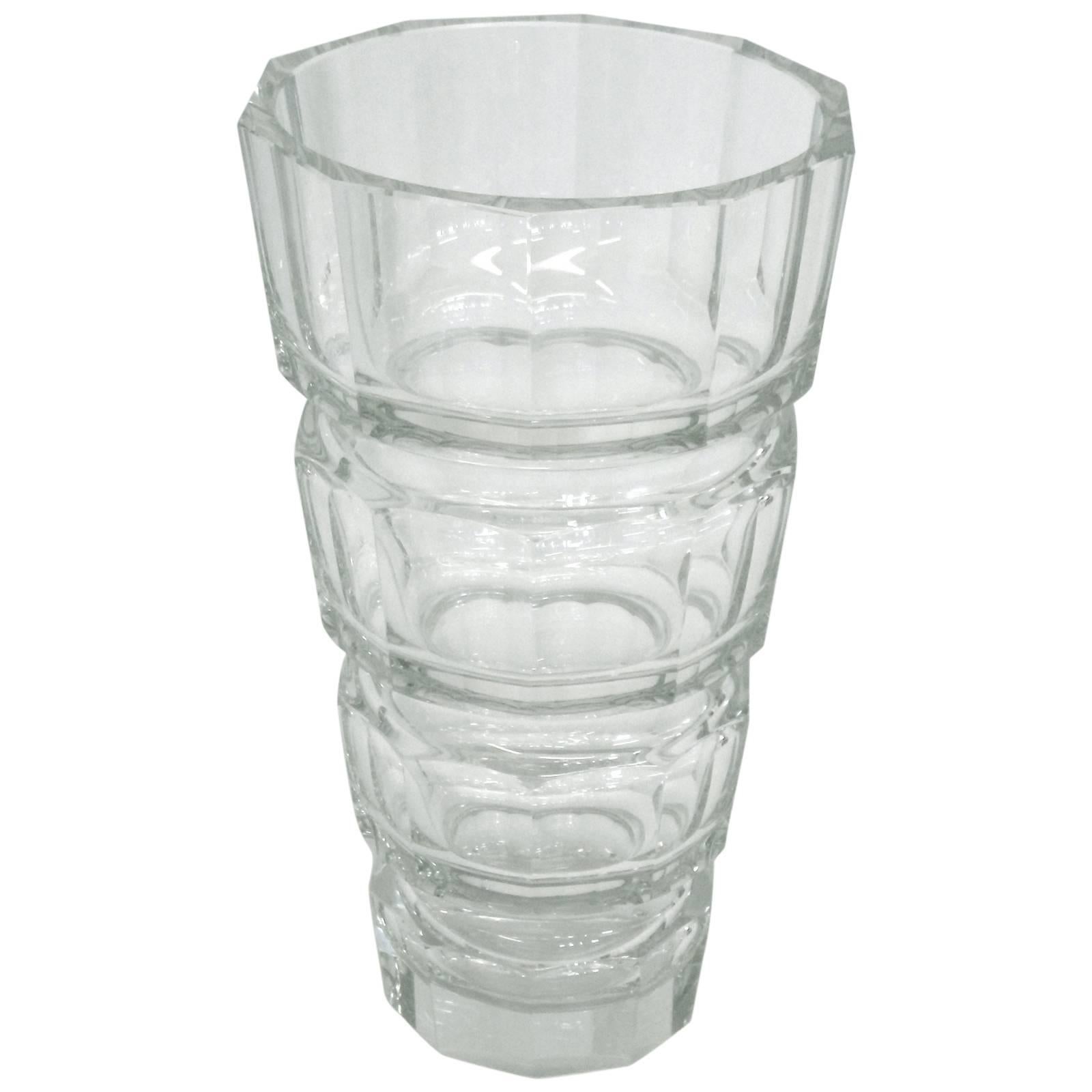 Josef Hoffmann Designed Crystal Glass Vase