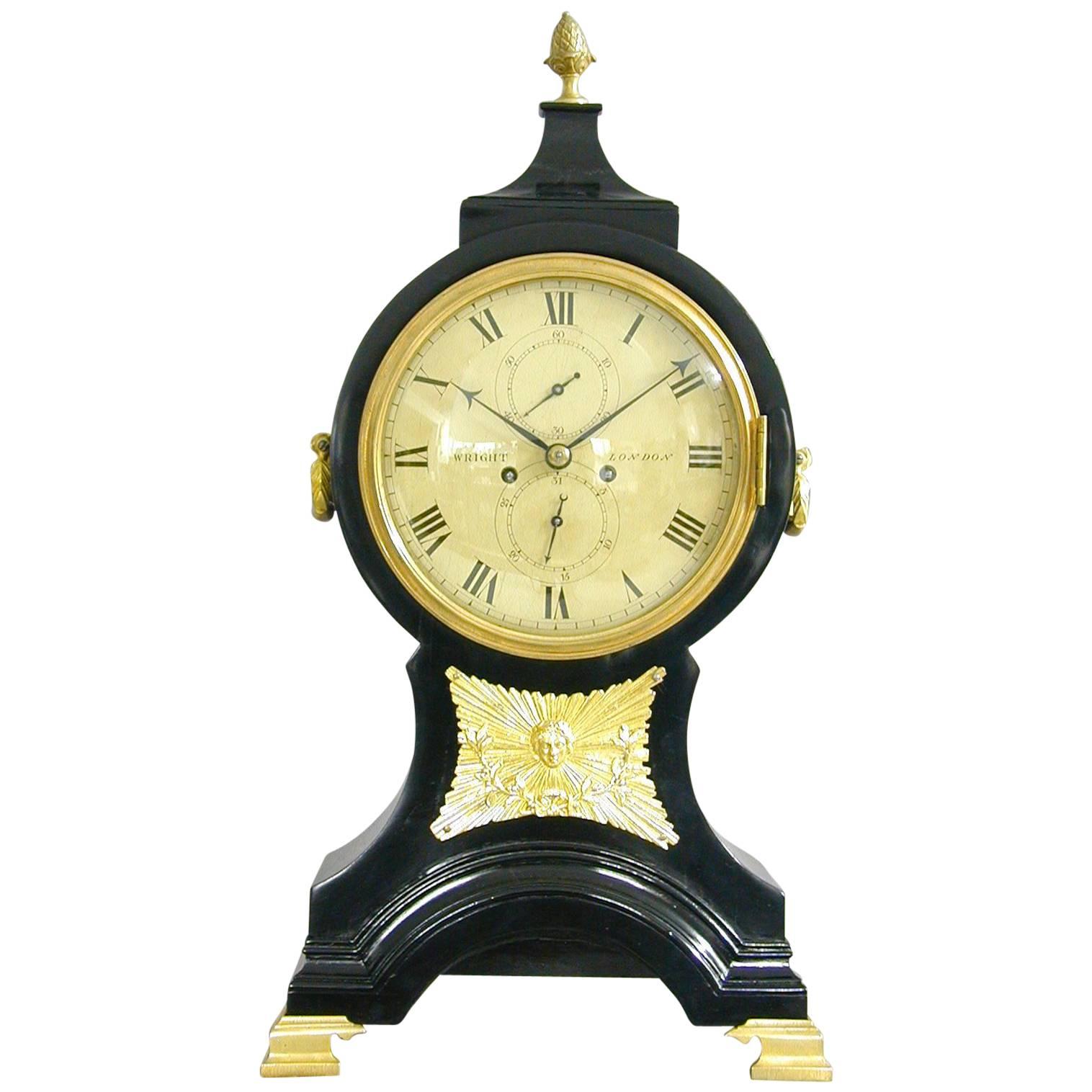 Balloon Bracket Clock, London, Late 18th Century For Sale