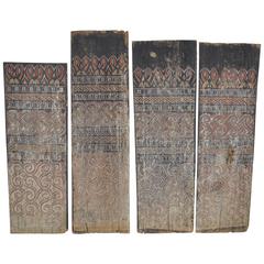 Relief Carved Wood Tribal Panels