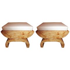 Exceptional Pair of Art Deco Style Stools 8