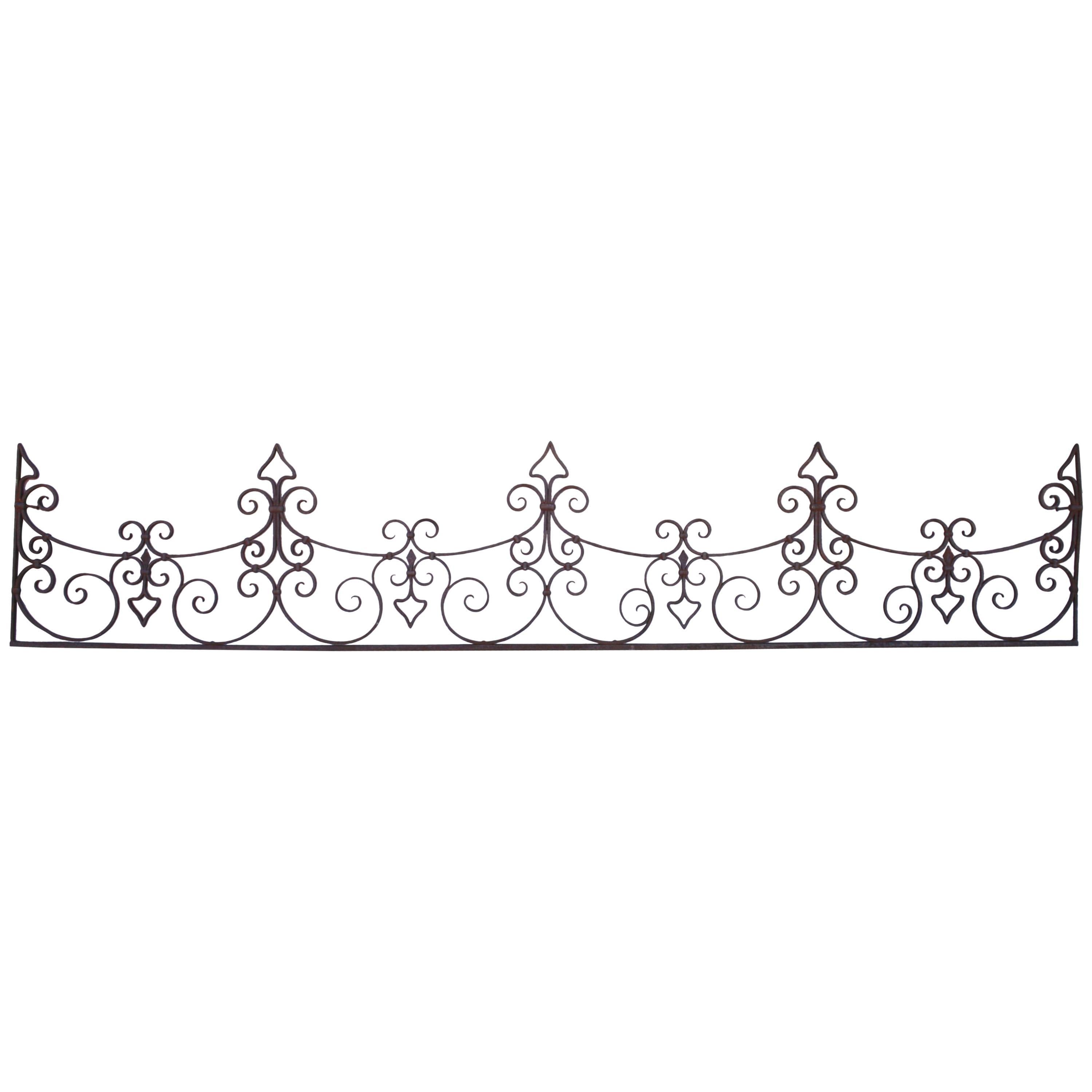 Spanish Revival Wrought Iron Decorative Element For Sale