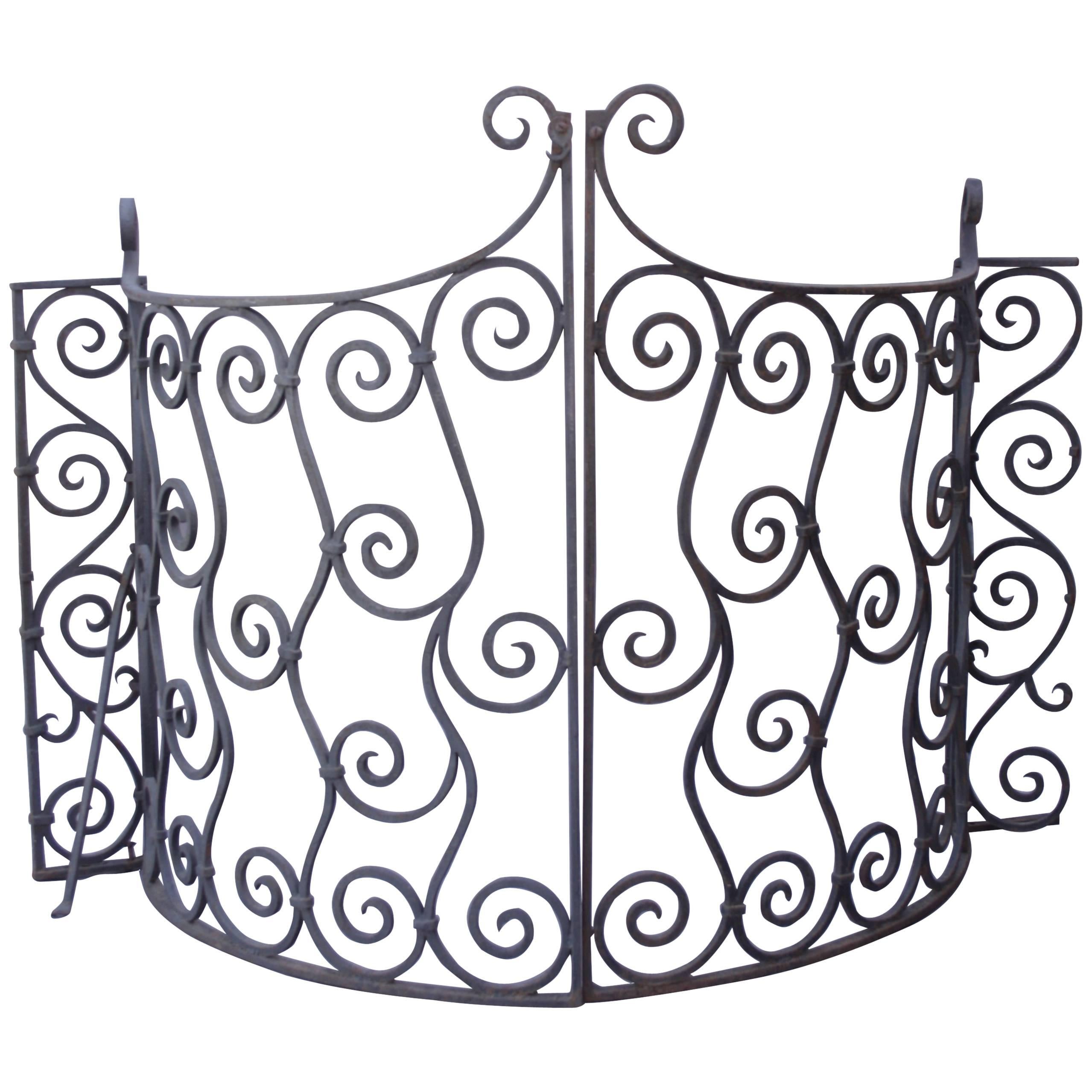 1920s Curved Set of Iron Gates For Sale