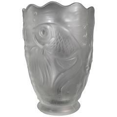 French Art Deco Verlys Goldfish Vase