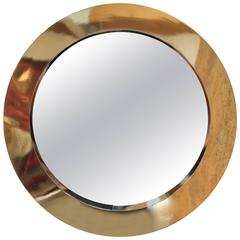 Vintage Curtis Jere Brass Port Hole Mirror