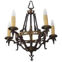 Antique Spanish Revival Chandelier, circa 1920s