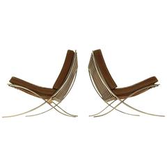 Mies Van Der Rohe for Knoll International Barcelona Lounge Chairs, circa 1969