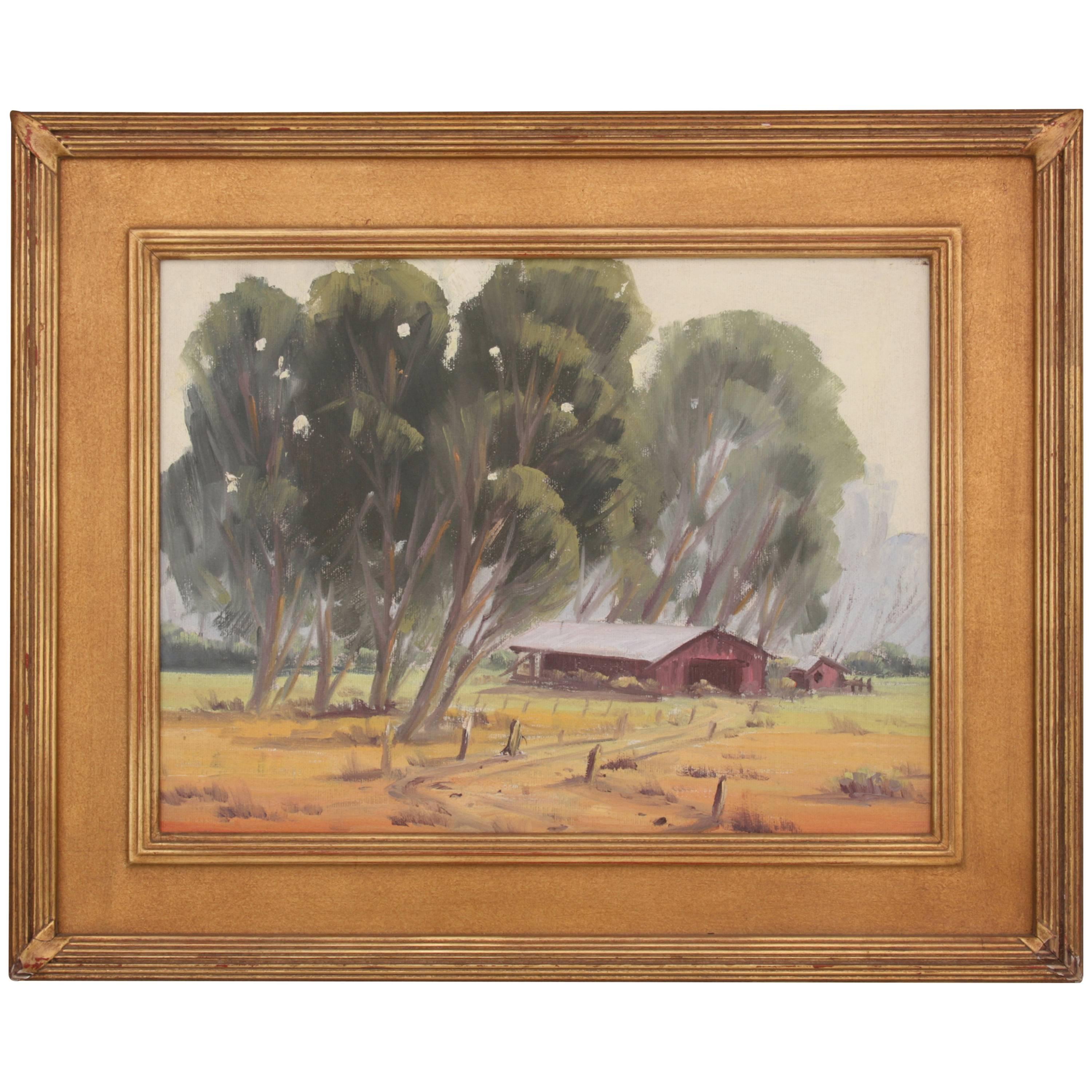 Farm Landscape Painting by Naomi Taylor Evans For Sale