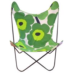 Vintage Knoll Butterfly Chair Newly Upholstered in Marimekko Fabric