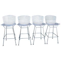 Four Barstools by Harry Bertoia for Knoll