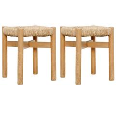Pair of Stools by Charlotte Perriand for Meribel, circa 1950
