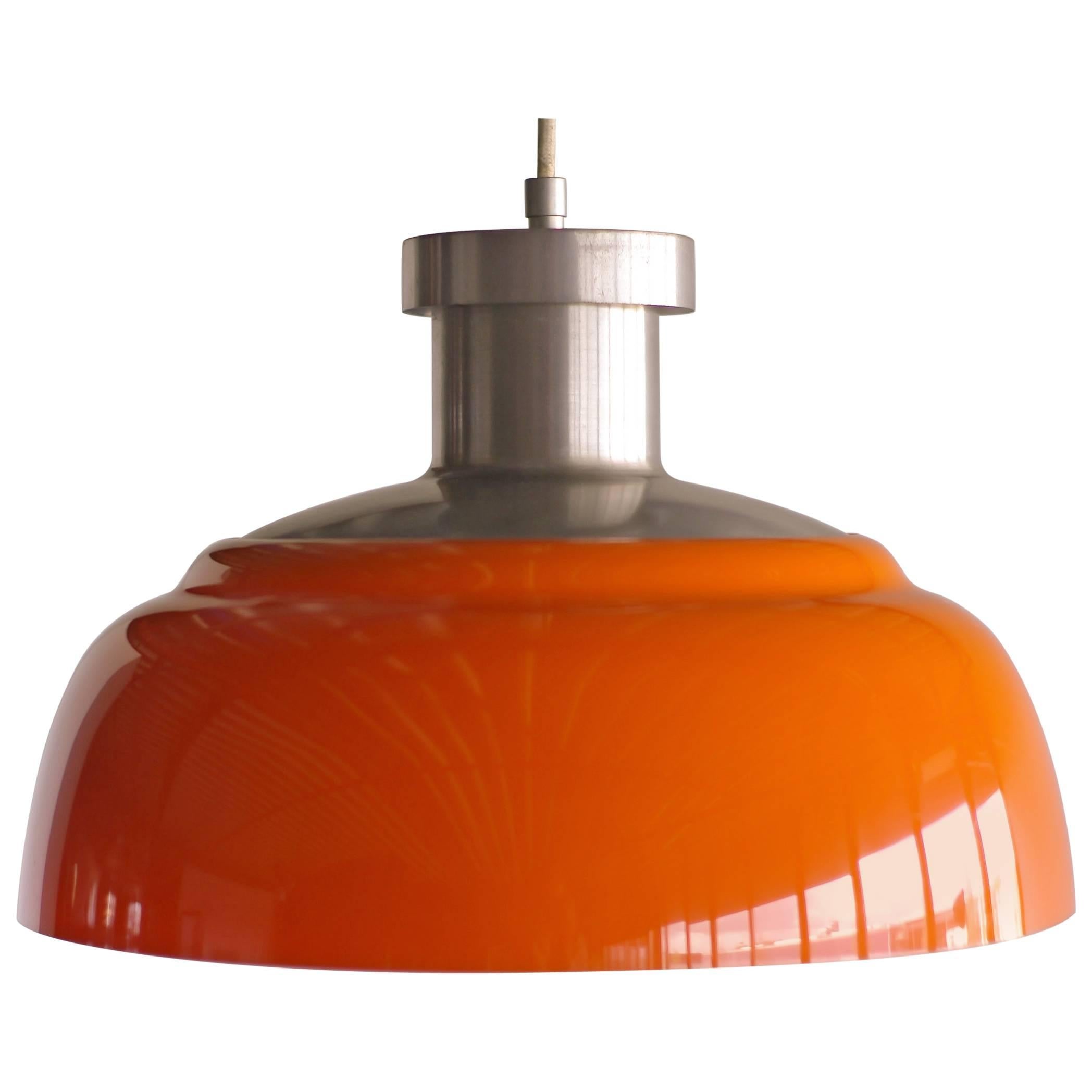 Orange Pendant Lamp 4017 Designed by Achille Castiglioni for Kartell