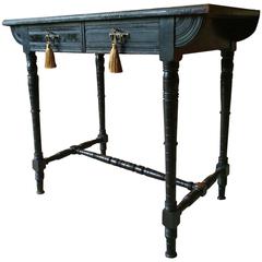 Antique Lady
s Desk Writing Table Ebonized Desk Victorian, 19th Century