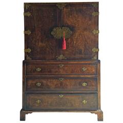 Antique Chinoiserie Chest on Chest Dresser 18th Century Lacquered