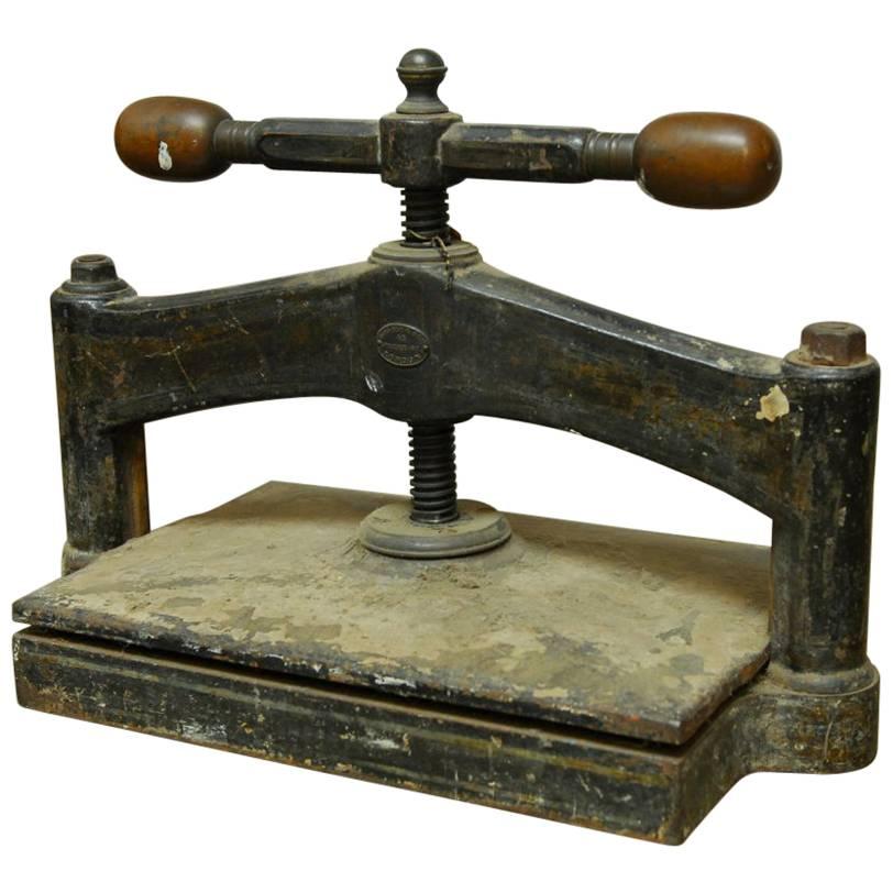 19th Century English Book Press For Sale